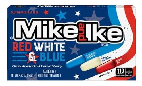 Mike and Ike Red White Blue 120g - das Patriotische Kaubonbon von HEART FOR CARDS
