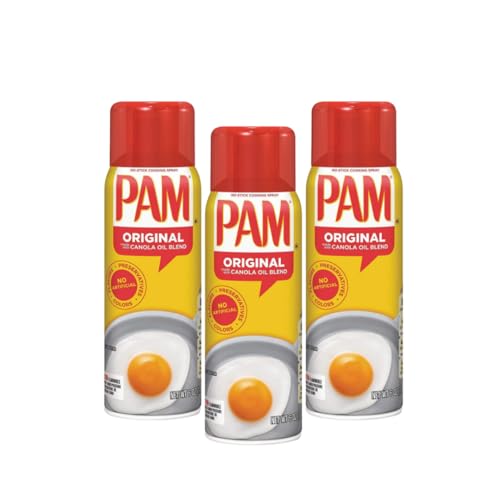 3x PAM Original Kochspray - 3 Stück Canola Öl Antihaft-Spray, 170g von HEART FOR CARDS