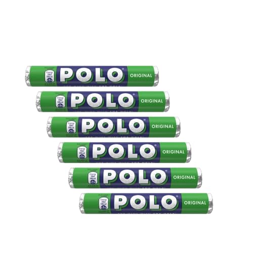 POLO Original Minze Röhren - 6x 34g Polo Tubes - Erfrischender, Zuckerfreier Atemerfrischer – Praktische Taschenpackungen – Klassischer Minzgeschmack von HEART FOR CARDS