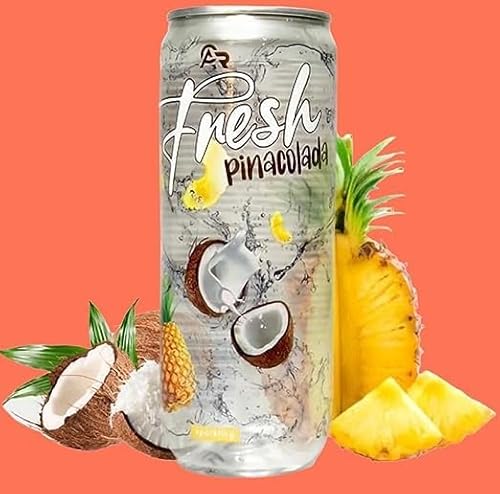 Packung - Fresh Drink 0.33ml - durchsichtige Dose + Heartforcards® Versandschutz (Pinacolada, 24 Dosen) von HEART FOR CARDS