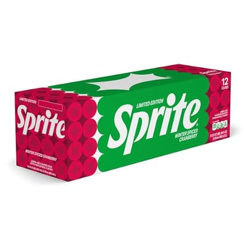 Sprite Winter Spiced Cranberry | Limitierte Winter-Edition | 12x 355ml Dosen | Erfrischendes Zitronenlimonadengetränk mit würziger Cranberry-Note von HEART FOR CARDS