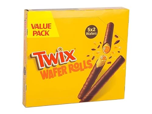 Twix Wafer Rolls 1x112g Packung mit 5 Riegeln - perfekter Schokoladen Crunchy Snack + Heartforcards® Versandschutz von HEART FOR CARDS