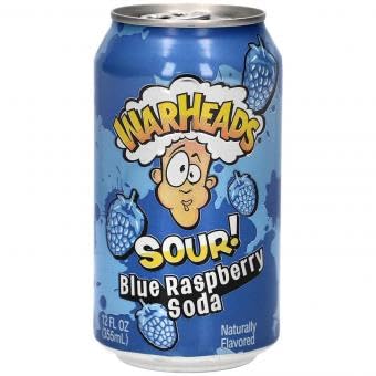 WARHEADS SOUR SODA - 355M (BLUE RASPBERRY, 12 Dosen) von HEART FOR CARDS