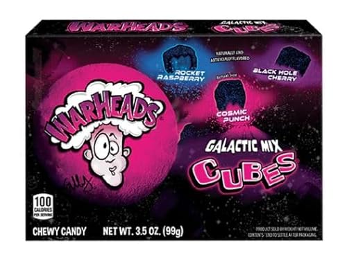 WarHeads Galactic Mix Cubes 99g -Tik Tok Black Tongue Sour Candy von HEART FOR CARDS