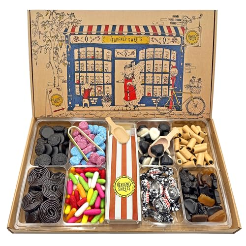 Heavenly Sweets | Großes Premium-Geschenkset mit finnischem Lakritz, 1,2 kg | Allsorts-Korb zum Selbermischen | Retro-Sortiment | Lakritz für Väter, Männer, Geburtstag, Vatertag, Muttertag, Ostern von HEAVENLY SWEETS