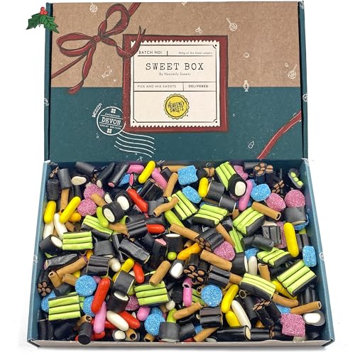 Lakritzbonbons Geschenkbox - Große gemischte Lakritzbonbons Auswahl - 850g Auswählen und mischen Retro Korb - Vatertag, Geburtstag, Muttertag, Jubiläum von HEAVENLY SWEETS