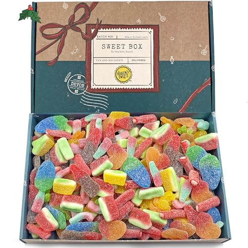 Heavenly Sweets | Großer Süßigkeiten Box | Süßigkeitenmischungen | Premium saure Süssigkeiten Geschenk 850g naschbox | Geburtstag Vatertag Muttertag Ostern von HEAVENLY SWEETS