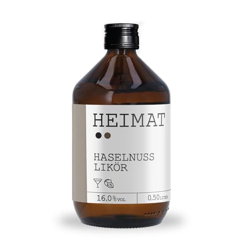 HEIMAT Haselnuss Schnaps 16% vol. Weich-cremig milder Haselnusslikör für Shots oder Cocktails - Heimat Destillers World Spirit Awards 2022 Gewinner (500ml) von HEIMAT