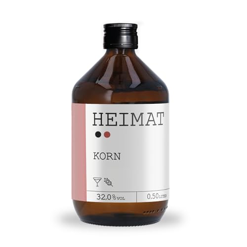 HEIMAT Deutscher Korn 32% vol. Weich-cremig milder Weizenkorn für Shots oder Cocktails - Heimat Destillers World Spirit Awards Gewinner (500ml) von HEIMAT