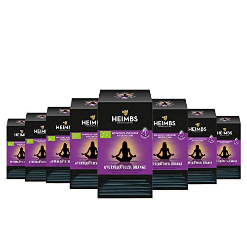 HEIMBS Bio Ayurveda Tulsi Orange, 20 Pyramidenbeutel, 8er Pack von Heimbs