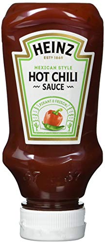 Heinz Hot Chili Sauce Kopfsteherflasche, 4er Pack (4 x 220 ml) von HEINZ