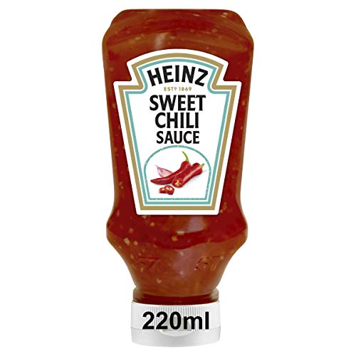 Heinz Sweet Chili Sauce – Süß-scharfe Sauce in Kopfsteherflasche – 1 x 220 ml von HEINZ