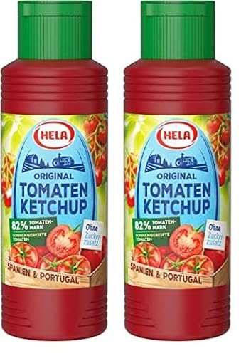 Hela Original Tomaten Ketchup ohne Zuckerzusatz 300 ml (Packung mit 2) von HELA