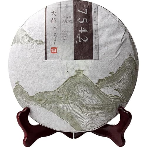 357g Rohes Puer 7542 Pu'er Teekuchen Menghai Dayi Chinesisch Yunnan Puerh Pu-erh 2014 von HELLOYOUNG