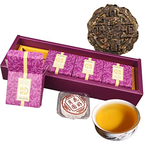 Chinesischer Pu'er Tee 600g （1.32LB） Roher Puer Tee Grüner Tee Mondkuchentee Alte Bäume Pu Erh Tee Gesundheitswesen Pu Er Tee Schwarzer Tee Gekochter Tee von HELLOYOUNG