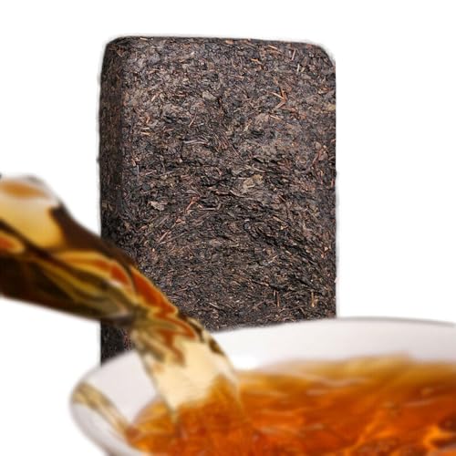 Goldblumentee Schwarzer Tee Brick 1000g TIAN FU CHA Anhua Baishaxi 1939 Dunkler Tee von HELLOYOUNG