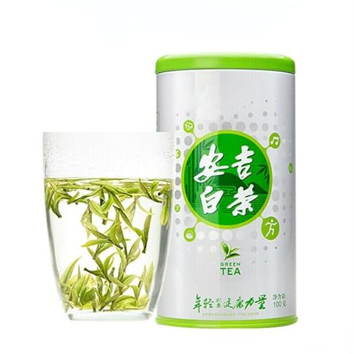 HELLOYOUNG 100g Anji Baicha Grüntee eine Knospe ein Blatt chinesischer Bio-Tee mit einzigartigem Geschmacksprofil traditionell hergestellter Tee von HELLOYOUNG