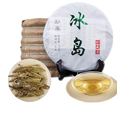 HELLOYOUNG 357g chinesischer MengKu BingDao Ancient Tree Golden-leaf Raw Pu-erh Tea Grünes Lebensmittel mit intensivem Geschmack und süßem Nachgeschmack von HELLOYOUNG