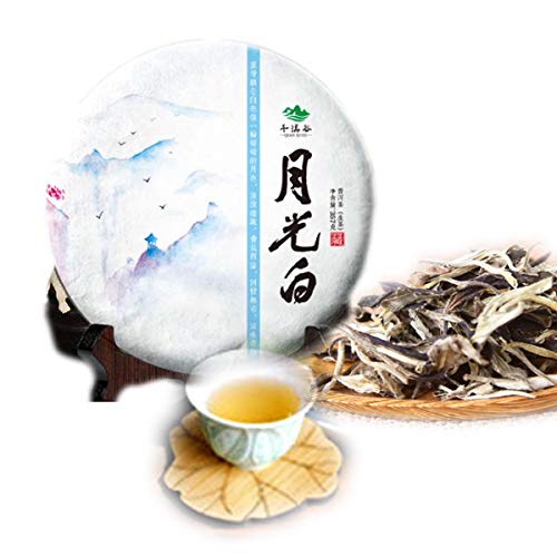 HELLOYOUNG 357g chinesischer weißer Bio-Pu-Erh-Teekuchen Moonlight Beauty Frisch und lebhaft zuerst leicht süß gefolgt von einem lang anhaltenden süßen Nachgeschmack von HELLOYOUNG