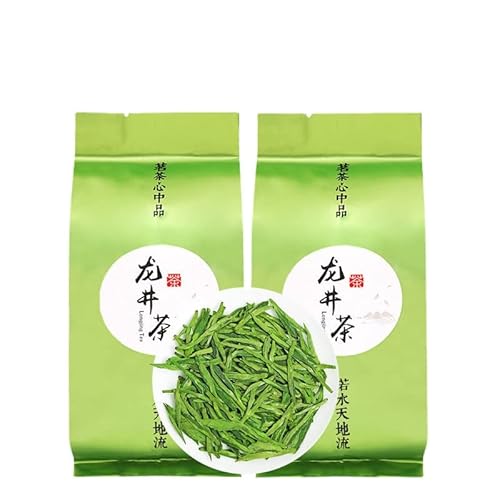 HELLOYOUNG Longjing Chinesischer Bio-Grüntee traditionell hergestellter Tee natürlich ohne Zusatzstoffe erfrischend knackig (400g) von HELLOYOUNG