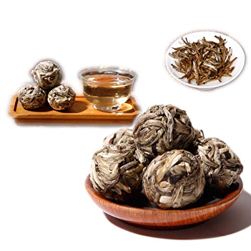 HELLOYOUNG chinesischer organischer gealterter weißer Pu-Erh-Tee (Tuocha) aus der Silver Needle-Reihe Reichhaltiges Aroma grünes Lebensmittel mit einem zarten und seidigen Geschmack (500g) von HELLOYOUNG