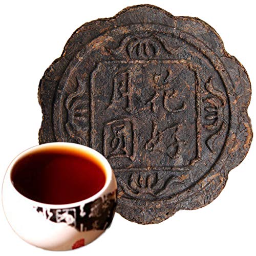 Pu Er Tee 100g (0.22LB) Reifer Pu Erh Tee Alter Puer Tee Reife Blume Guter Mond Runder Tee Schwarzer Tee Gekochter Pu Er Tee Chinesischer Tee Gesunder Pu Erh Tee Roter Tee von HELLOYOUNG