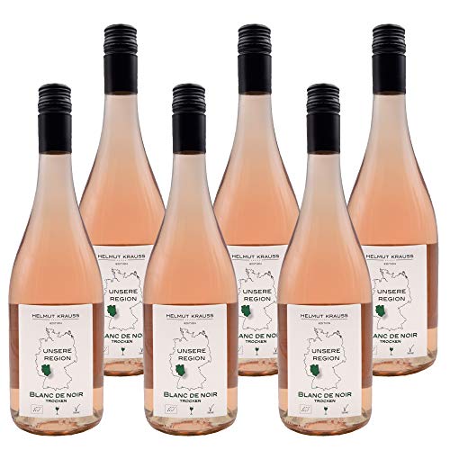 Weingut Krauss Zellertal – Blanc de Noir, trocken 6x 0,75l I Bio Spätburgunder trocken 12,0% (2023er) I Spät-Burgunder trocken I Rosé, vegan I Bioland-Siegel I DE-ÖKO-022 von HELMUT KRAUSS UNSERE REGION