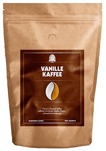 Henry´s Vanille Kaffee 250g - Gourmet Kaffee mit feinsten Aromen verfeinert - handwerkliche Röstung - Premium Kaffeebohnen von HENRY'S COFFEE WORLD Fresh Bean Roaster