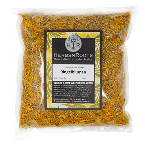 Calendula Ringelblume 500g • Erste Wahl • hoher Wirkstoffanteil • ähnlich Schwedenkräuter • HerbsnRoots von HERBSNROOTS