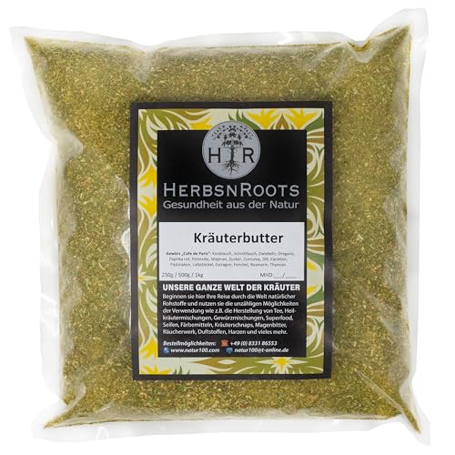 Kräuterbutter Gewürzmischung • 500g • Cafe de Paris Gewürz • Mediterrane Küche • Erste Wahl • HerbsnRoots von HERBSNROOTS