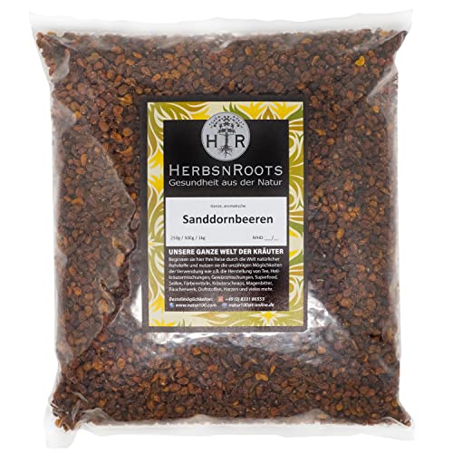 Sanddornbeeren ganz 1000g • Immunsystem • Erste Wahl • intensiver Geschmack • HerbsnRoots von HERBSNROOTS