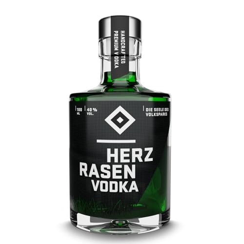 HERZRASEN 0,1L Vodka HSV Edition mild & vollmundig - 40% Vol. Hochwertiger Vodka für HSV & Hamburg Fans - Edler deutscher Vodka von HERZRASEN