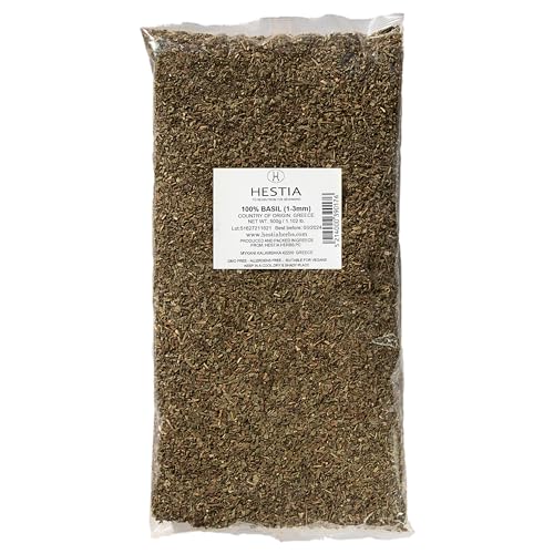 Hestia Herbs Griechisches Basilikum, 500 g, allergenfrei, vegan, gentechnikfrei von HESTIA