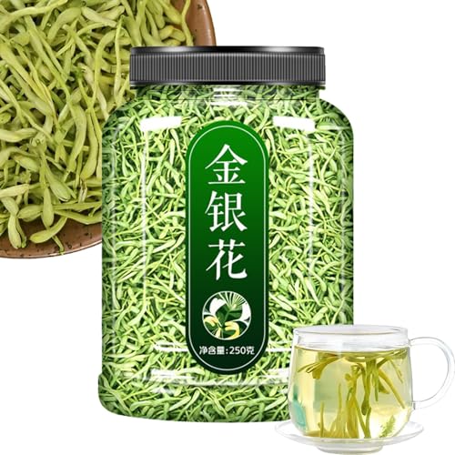 Geißblattknospen aus biologischem Anbau, reine, natürliche getrocknete Geißblattblütenknospen, Geißblattknospen von Green Hill Tea (1PCS,250g) von HFDHD