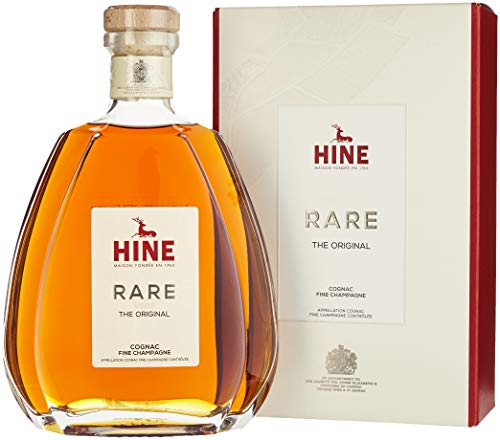 HINE RARE VSOP The Original Cognac Fine Champagne (1x0,7l) - aus dem Hause Thomas Hine - Herkunft Jarnac, Region Cognac, Frankreich - Blend aus ca. 20 Destillaten | 700 ml (1er Pack) von HINE