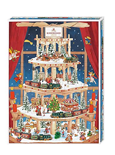 Niederegger diverse Variationen Klassiker Adventskalender Stollen | Versand direkt aus Lübeck | + GRATIS HLKauf-BLOCK (Adventskalender Pyramide 300g + 1 HL Kauf Block) von HLKauf