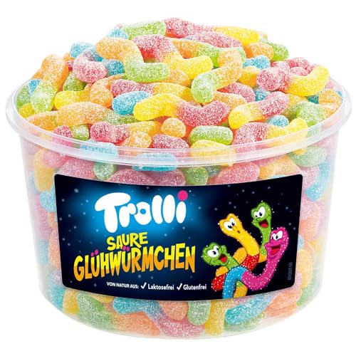 Trolli Dosen Diverse Sets 1er 2er 3er 4er Set Büro Party Mischpaket Grosspackung 1x Glühwürmchen & 1xHLKauf-Block von HLKauf