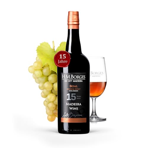 HM Borges, Madeira Wein, 15 Years, medium sweet, boal, 0,75l von HM Borges since 1877