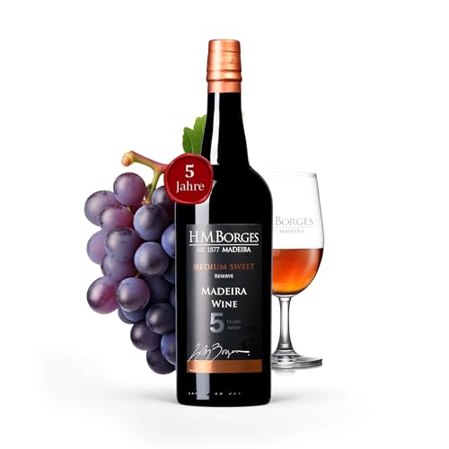 HM Borges, Madeira Wein, 5 Years, medium sweet, 0,75l von HM Borges since 1877