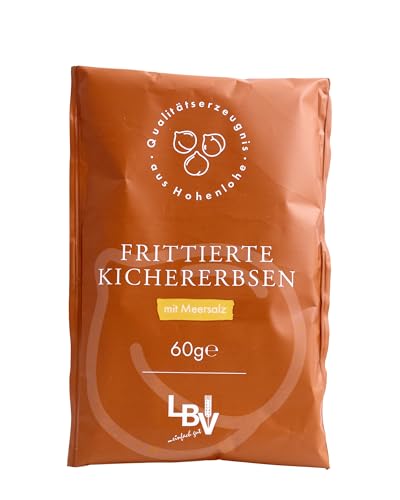 Hohenloher Bauerngenossenschaft Kichererbsen hell (frittiert) 60 g - Der perfekt gewürzte Kichererbsen Snack für zwischendurch - Knusprige Konsistenz von HOHENLOHER Bauerngenossenschaft