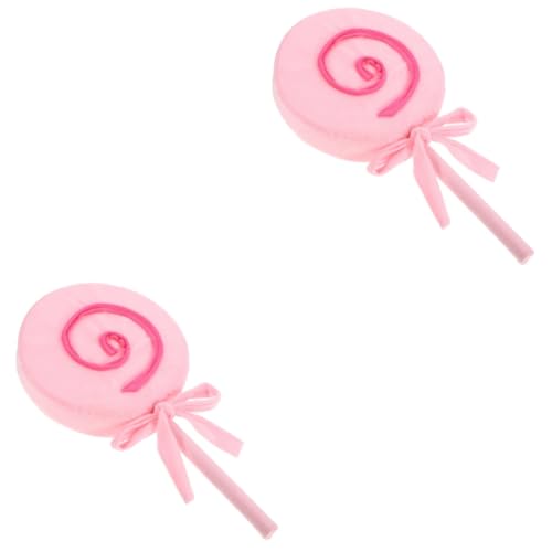 HOLIDYOYO 2St Lollipop-Modell Fotografie zubehör Party Dekoration Künstliche Süßigkeiten Simulation-Lollipops-Design Lutscher Lollipop- -Requisite gefälschte Süßigkeiten Rosa von HOLIDYOYO