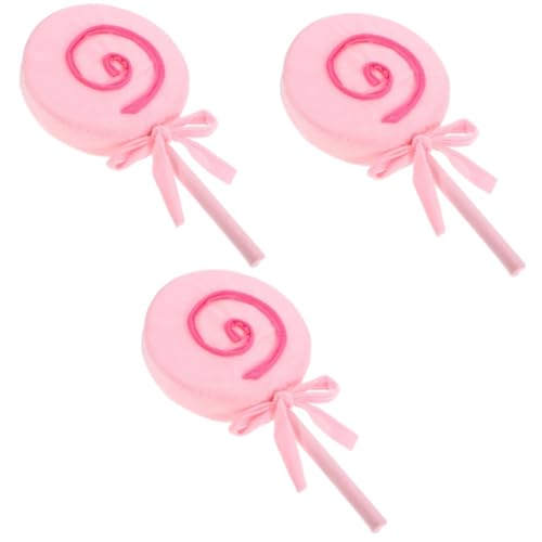 HOLIDYOYO 3st Lollipop-Modell Lutscher Gefälschte Lebensmittelverzierung Einzigartige Lollipop-Ornamente Party- -requisite Lollipop- -requisite Süßigkeiten Fotoautomat Rosa von HOLIDYOYO