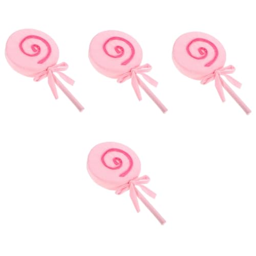 HOLIDYOYO 4 Stück Lollipop-Modell Fotografie zubehör Party Dekoration Simulation-Lollipops-Design Künstliche Süßigkeiten Lutscher Süßigkeiten Fotoautomat Simulation Essen Rosa von HOLIDYOYO