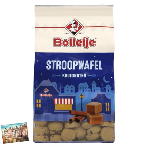 Set 1x Bolletje Kruidnoten Spekulaas Stroopwafel I holländische Spekulatius-Kekse mit Stroopwaffel-Geschmack I Gebäck aus Holland I Weihnachten I Nikolaus I Sintaklaas I Holland-Box by Vriens von HOLLAND-BOX BY VRIENS