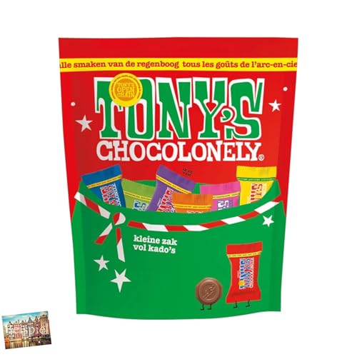 Set 1x Tony's Chocolonely Tiny's Weihnachtsmix 180g I Schokoladen-Mischung zur Weihnachtszeit I viele verschiedene Sorten von Tonys I Sinterklaas I Nikolaus I Weihnachten I Holland-Box by Vriens von HOLLAND-BOX BY VRIENS