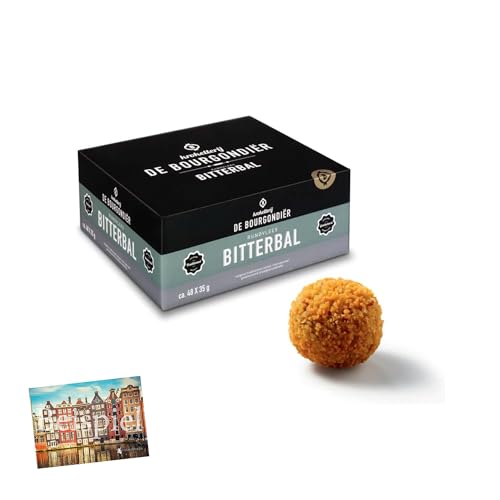 Set 2x De Bourgondier Rindfleisch-Bitterballen für die Fritteuse 48x35g I Fleischragout I holländische, vorfrittierte Bitterballen mit Rindfleisch I traditionell I Kroket I Holland-Box by Vriens von HOLLAND-BOX BY VRIENS