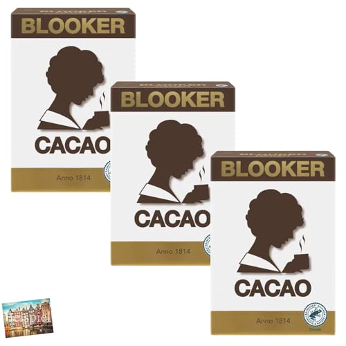 Set 3x Blooker 100% Kakao Kakaopulver 230g I 690g Kakaopulver aus den Niederlanden I holländischer Kakao zum Trinken & Backen I cacao I Holland-Box by Vriens von HOLLAND-BOX BY VRIENS