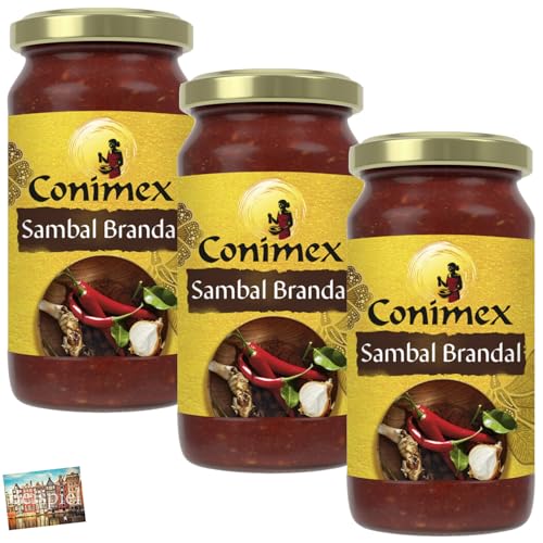 Set 3x Conimex Sambal Oelek 200g I Chilipaste für indonesische Gerichte I asiatische Küche I Asia I Scharf I Chilli I Chillipaste I scharfe Soße I Sauce I Kochen I Chilisoße I Holland-Box by Vriens von HOLLAND-BOX BY VRIENS