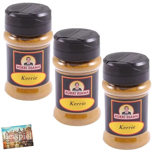 Set 3x Kokki Djawa Kerrie Curry-Pulver 30g I Gewürzmischung aus den Niederlanden I Currypulver zum Würzen I Kerrie I Holland I Indonesien I Holland-Box by Vriens von HOLLAND-BOX BY VRIENS