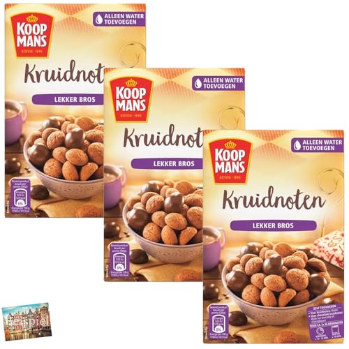 Set 3x Koopmans Kruidnoten Backmischung 320g I Kruidnoten aus den Niederlanden I Kekse I Backmischung zu Weihnachten I Spekulatius I Sinterklaas I Weihnachten I Pepernoten I Holland-Box by Vriens von HOLLAND-BOX BY VRIENS